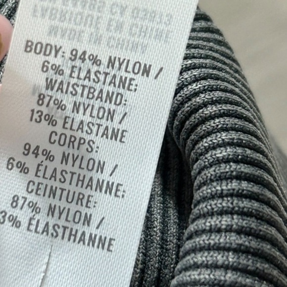 Aerie Offline 7/8 Ribbed High Rise Seamless Leggings Side Braided Gray - Picture 7 of 13